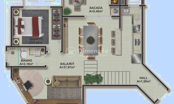 Imagem 5: 2 Dormitórios mais home office no Itacorubi