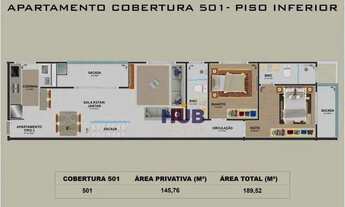 Imagem 4: Cobertura com 3 dormitórios à venda por R$ 866.000,00 - Centro - Pinhais/PR