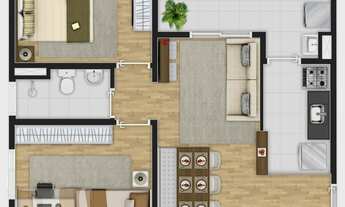 Imagem 6: Apartamentos com 49 m2, terraço grill, 2 dormitórios -Vera Tereza - Caieiras - SP