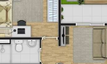 Imagem 4: Apartamentos com 49 m2, terraço grill, 2 dormitórios -Vera Tereza - Caieiras - SP