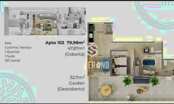 Imagem 2: Apartamento com 2 dormitórios à venda, 51 m² por R$ 289.175,00 - Bancários - João Pessoa/P