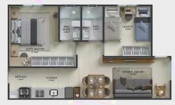 Imagem 5: Casa No Condomínio Benedetto Com 2/4 Quartos