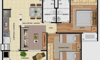 Imagem 3: Prime Vivendas Apto. 2 qts / 1 suite com Varanda Gourmet !