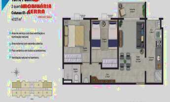 Imagem 7: Apê 2 quartos com quintal em área nobre de Morada de Laranjeiras