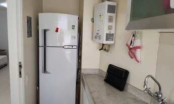 Imagem 4: Apart hotel com sala, quarto, banheiro social, cozinha, mobiliado, frente, andar alto, vis