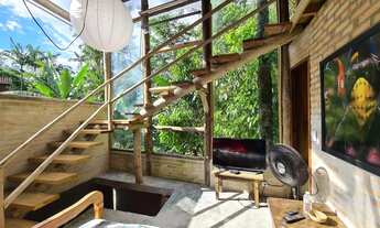 Imagem: Cabana no Sertão de Camburi. Locação