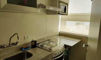 Imagem 7: Apart hotel com sala, quarto, banheiro social, cozinha, mobiliado, frente, andar alto, vis