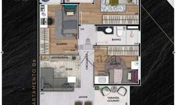 Imagem 6: Apartamento para venda tem 56 metros quadrados com 2 quartos na Planta