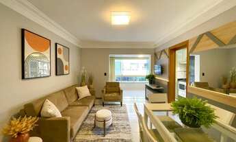 Imagem 1: Apartamento mobiliado e decorado, sacada de frente, no Centro de Capão da Canoa - RS