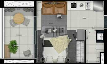 Imagem 7: Apartamento de 36m² com piso, ar condicionado, automação, vaga de garagem e ao lado do Met