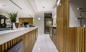 Imagem 6: Apartamento de 135 m² com 3 suites, 2 vagas - Terraço amplo com churrasqueira a carvão