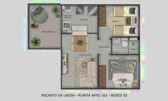 Imagem 7: Lgs- Apartamento para venda tem 45 metros quadrados com 2 quartos