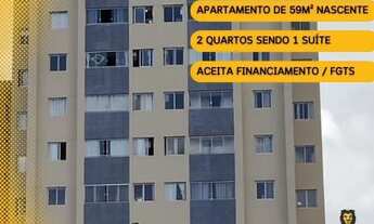 Imagem 1: Apartamento · 58m² · 2 Quartos sendo 1 suíte, 1 Vaga Coberta