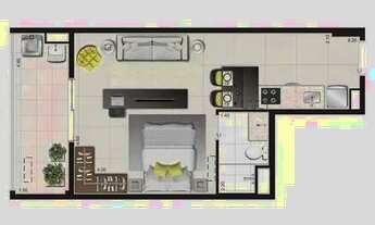 Imagem 2: Apartamento Studio com varanda e vaga perto do Metrô Anhangabaú