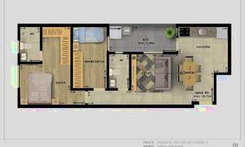 Imagem 3: Cobertura com 2 dormitórios à venda, 100 m² por R$ 560.000,00 - Vila Curuçá - Santo André