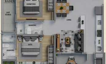 Imagem 5: Apartamento 2 dormitórios com 1 suíte no Edifício Brava Park, Praia Brava