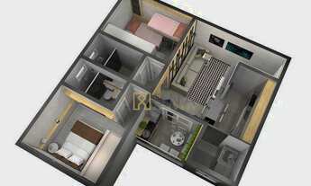 Imagem 4: Apartamento com 2 dormitórios à venda, 52 m² por R$ 350.000,00 - Condomínio Residencial Co
