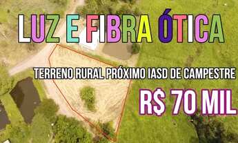 Imagem: TERRENO RURAL DE ESQUINA COM LUZ E FIBRA