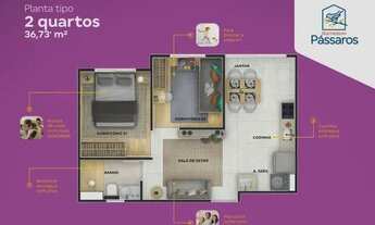 Imagem 6: Apartamento para venda com 37 metros quadrados com 2 quartos em Passarinho - Recife - PE