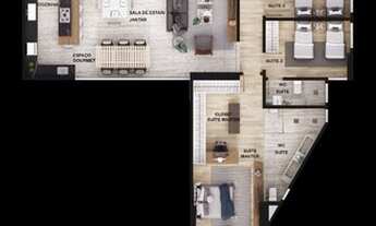 Imagem 5: Edifício Origami - Apto 4/4 e 4 suítes de 194 m², dependência, 3 vagas por 1.570.876,86