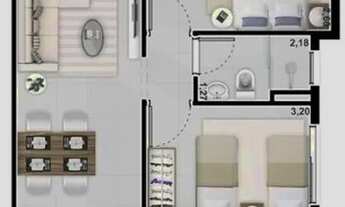 Imagem 4: Apartamento 2 Quartos - Ed. Connect Studios - em Umuarama / PR - em Construção