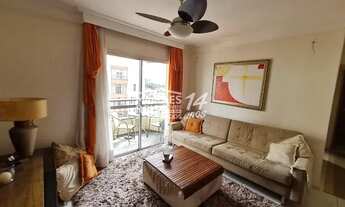 Imagem 6: Apartamento com 77m², 2 dormitórios sendo 1 suíte com armários, 1 escritório com estante e