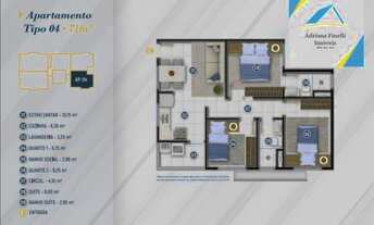 Imagem 3: Apartamento com 3 dormitórios à venda, 71 m² por R$ 440.000 - Centro - Montes Claros/MG