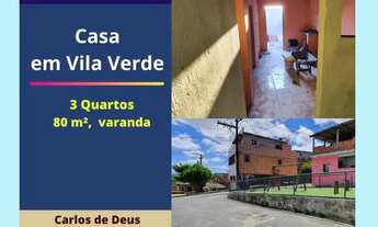 Imagem: Casa com 3 Quartos, em 80 m², quintal