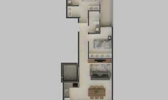 Imagem 6: Apartamento 02 dormitórios sendo 01 suíte e 01 vaga dupla de garagem Balneário Costa Azul