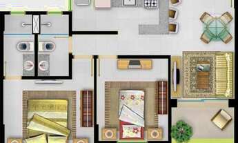 Imagem 4: Apartamento para venda possui 55 metros quadrados com 2 quartos em Pitimbu - Natal - RN