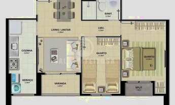 Imagem 3: Apartamento para Venda em Salvador, Cabula, 2 dormitórios, 1 banheiro, 1 vaga