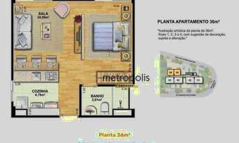 Imagem 5: Apartamento à venda, 35 m² por R$ 327.675,00 - Jardim Jamaica - Santo André/SP