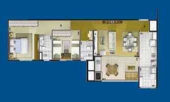 Imagem 2: Apartamento 2 dorm. (1suíte) na Ponta da Praia em Santos com lazer completo