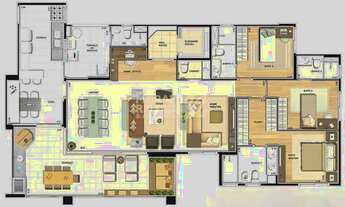 Imagem 2: Apartamento garden mobiliado 3 quartos (2 suítes), 4 vagas, 201.5m2, à venda e para locaçã
