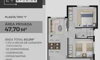 Imagem 3: Apartamento 2 Quartos - Ed. Connect Studios - em Umuarama / PR - em Construção