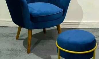 Imagem: Poltrona e puff em promoção - frete grátis