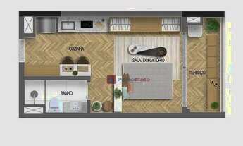 Imagem 4: Apartamento com 1 quarto à venda, 33 m² por R$ 450.000 - Vila Yara - Osasco/SP