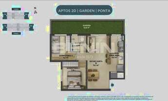 Imagem 7: Apartamentos de 43m² com 2 dormitórios e churrasqueira. apartamentos de 43m² com 2 dormitó
