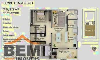 Imagem 6: Apartamento com 2 dormitórios à venda, 75 m² por R$ 660.000,00 - Bairro Rio Pequeno - Camb