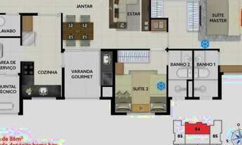 Imagem 4: Apartamento com 83 m² e 86m² com 2 suítes em Jardim Proença - Campinas - SP