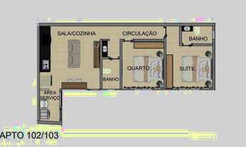 Imagem 3: Casa com 2 dormitórios à venda, 58 m² por R$ 280.000,00 - Célvia - Vespasiano/MG