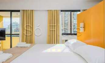 Imagem 3: Flat mobiliado com 1 dormitório e lavanderia coletiva disponível para locação