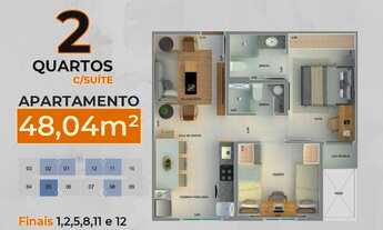 Imagem 2: 1º mês Grátis - QS 501 - Ap 2 quartos com vaga de garagem por R$ 1.100,00 em Samambaia Sul