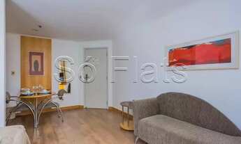 Imagem 6: Flat mobiliado com 1 dormitório e lavanderia coletiva disponível para locação