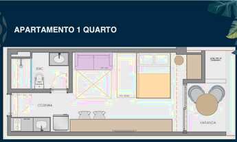 Imagem 4: APARTAMENTO A VENDA DE 29M² / 1 QUARTO / 1 SUÍTE / 1 BANHEIRO