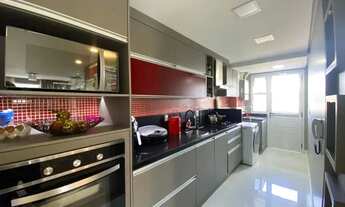 Imagem 7: Apartamento semi mobiliado com 2 dormitórios sendo 1 suíte, sala de estar e jantar, sacada