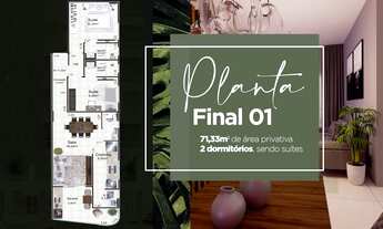 Imagem 2: Apartamento para venda com 71 metros quadrados com 2 quartos em Caiçara - Praia Grande - S