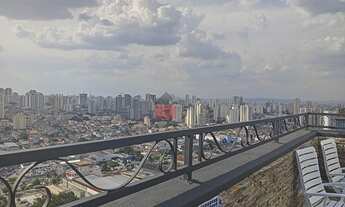 Imagem 5: Linda Cobertura Penthouse à venda, vista panorâmica com piscina e churrasqueira no apartam
