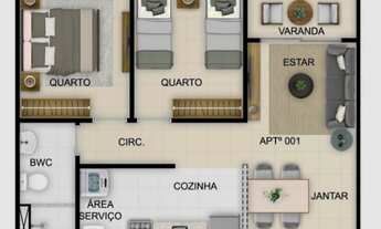 Imagem 5: Apto para venda 46m², com 2 quartos em São Lourenço da Mata - PE