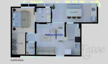 Imagem 2: Apartamento à venda Santos/SP Boqueirão 1 quarto suíte sacada lazer piscina